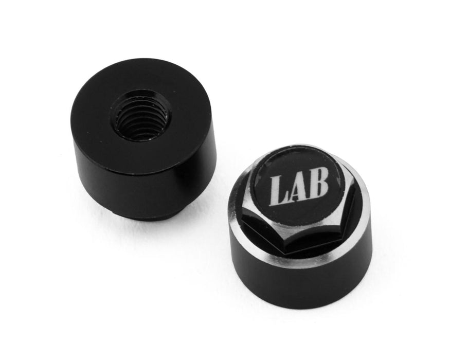 LAB Aluminum 4mm Capped Wheel Nuts (Black) (2)