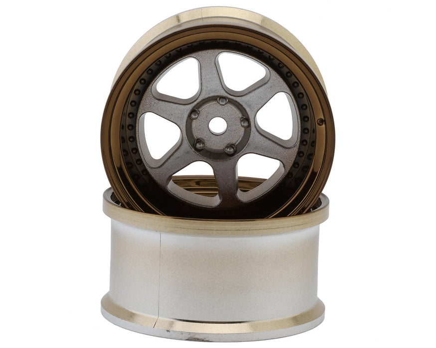 LAB Meister L1 1/10 Drift Wheels (Bronze/Silver) (2) (6mm Offset)