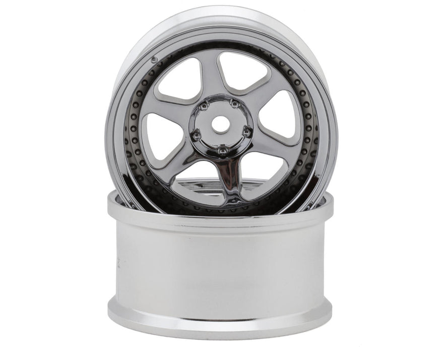 LAB Meister L1 1/10 Drift Wheels (Chrome) (2) (8mm Offset)