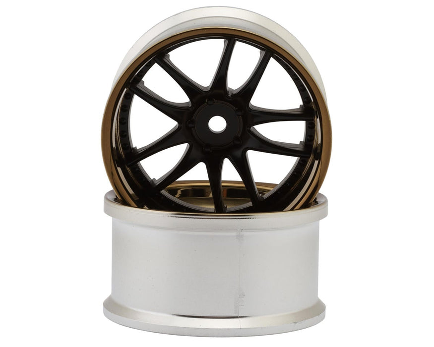 LAB Work Emotion CR3P 1/10 Drift Wheels (Matte Carbon/Bronze) (2) (6mm Offset)