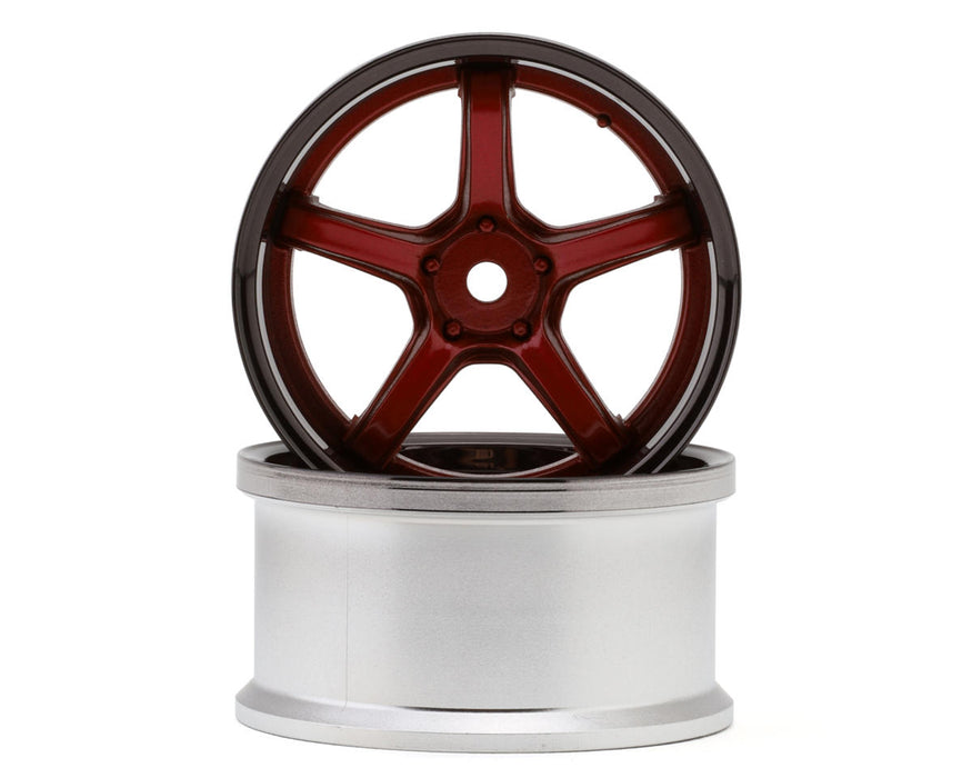LAB Work Emotion T5R 1/10 2-Piece Concave Drift Wheels (Candy Red/Black) (2)