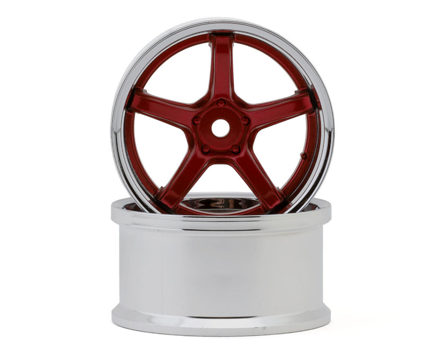 LAB Work Emotion T5R 1/10 2-Piece Concave Drift Wheels (Candy Red) (2)
