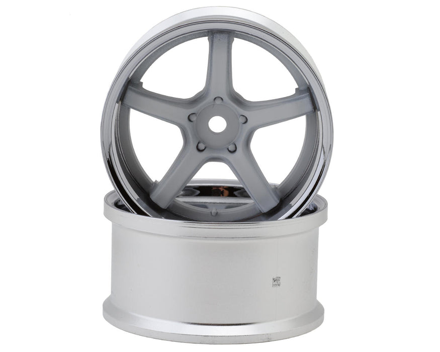 LAB Work Emotion T5R 1/10 2-Piece Concave Drift Wheels (White) (2) (6mm Offset)