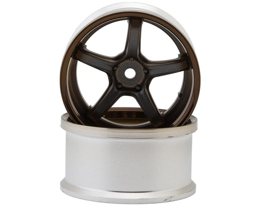 LAB Work Emotion T5R 1/10 2-Piece Concave Drift Wheels (Bronze/Grey) (2)