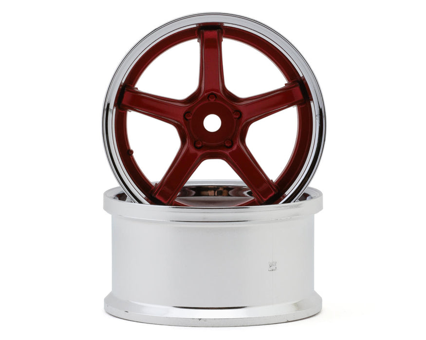 LAB Work Emotion T5R 1/10 2-Piece Concave Drift Wheels (Candy Red) (2)