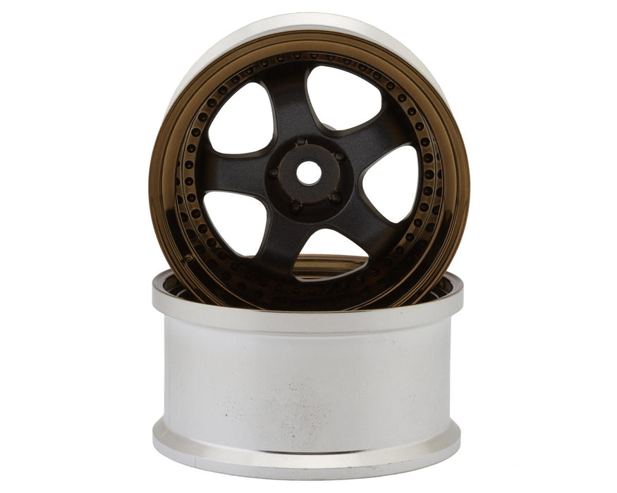 LAB Work Meister S1 1/10 3-Piece Drift Wheels (Bronze/Grey) (8mm Offset)