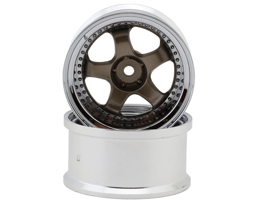 LAB Work Meister S1 1/10 3-Piece Drift Wheels (Bronze/Metallic) (2) (8mm Offset)