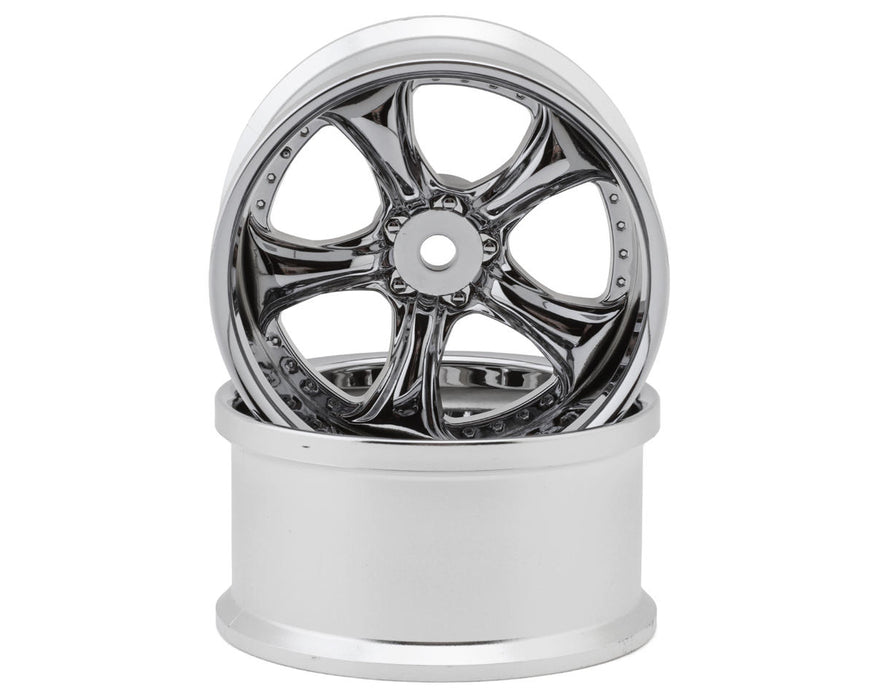 LAB Work Vs KF 1/10 Drift Wheels (Chrome) (2) (8mm Offset)