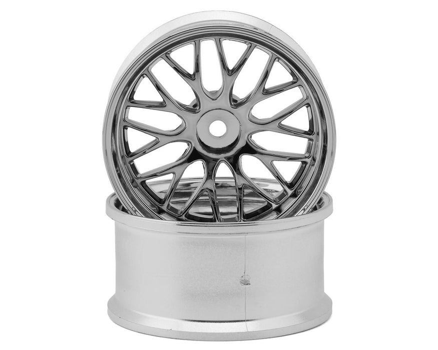 LAB Gnosis HR201 1/10 Super High Traction Drift Wheels (Chrome) (2) (8mm Offset)