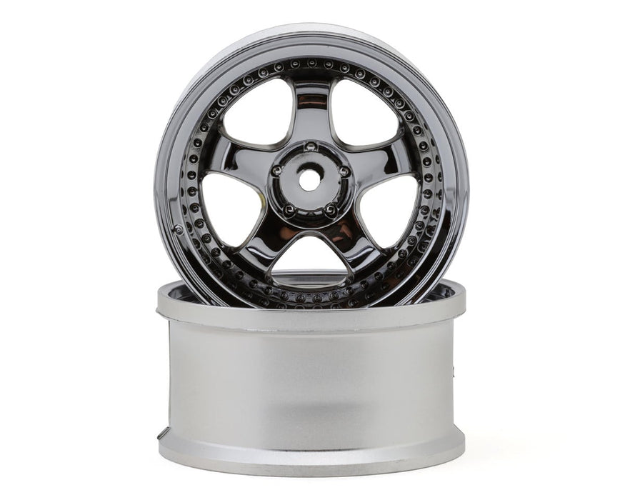 LAB Work Meister S1 1/10 Super High Traction 3-Piece Drift Wheels (Chrome) (2)