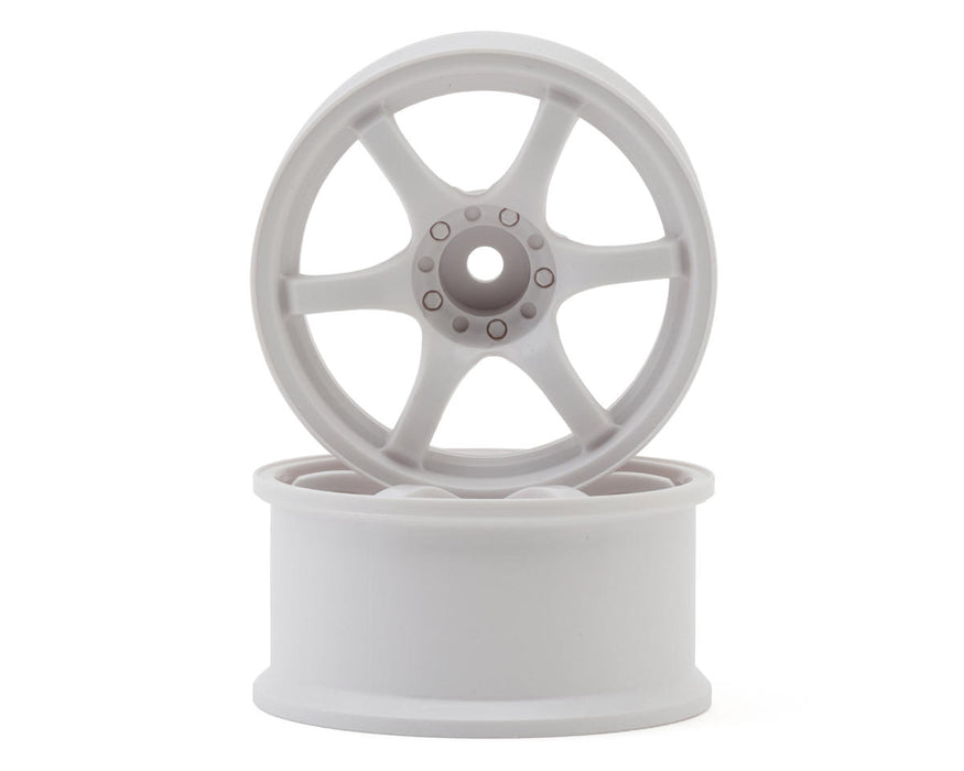 LAB Gram Lights 57D 1/10 Standard Traction Drift Wheels (White) (2) (6mm Offset)