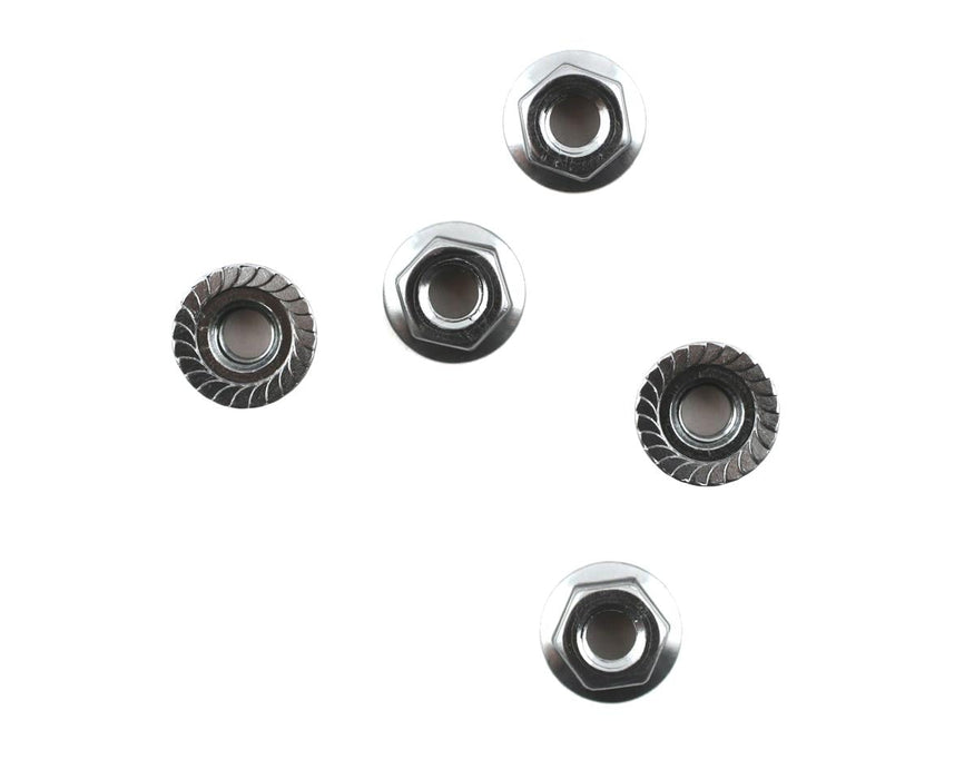 Mugen Seiki Aluminum 4mm Flange Nut (5) (MTX4)