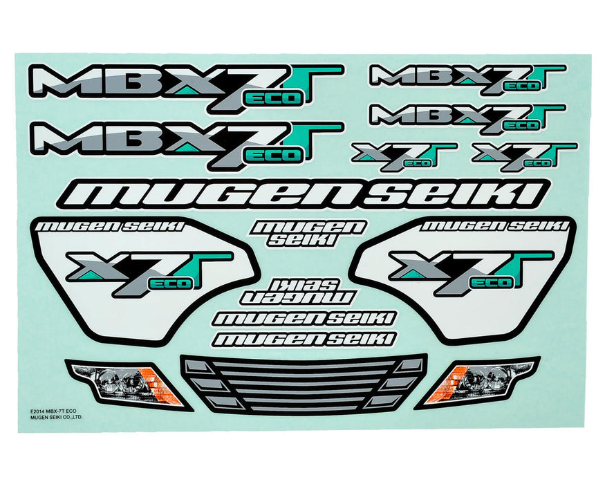 Mugen Seiki MBX7TE Decal Sheet