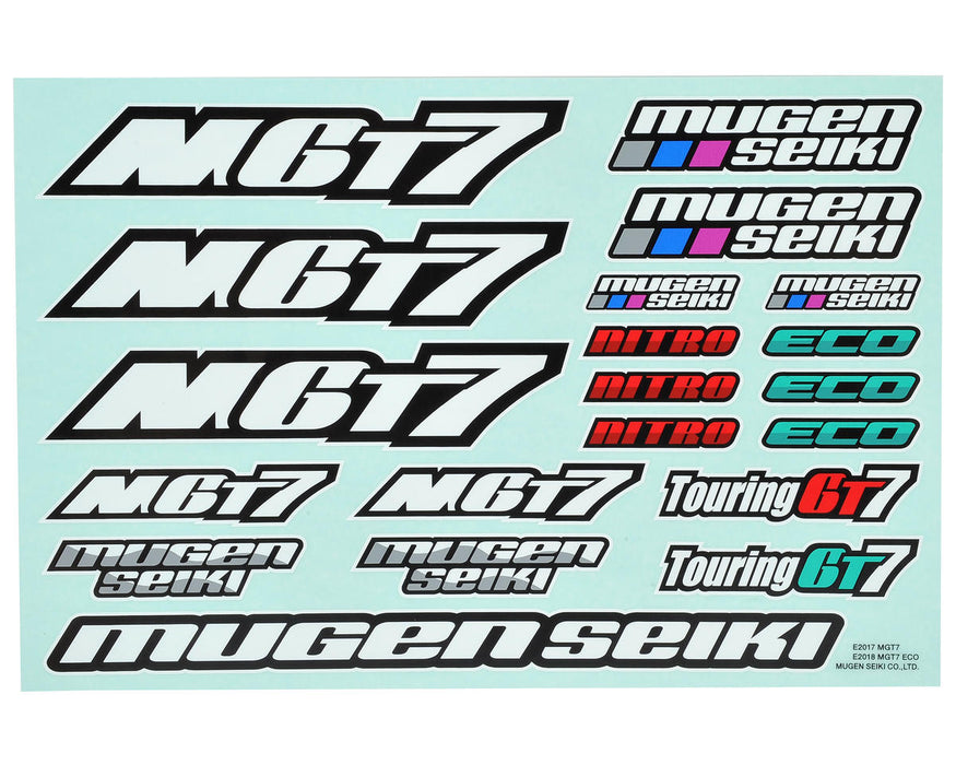 Mugen Seiki MGT7 / MGT7E Decal Sheet
