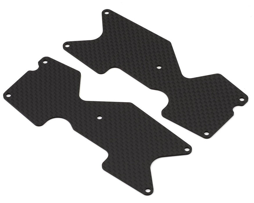 Mugen Seiki MBX8T Graphite Rear Lower Suspension Arm Insert Plates (1.2mm) (2)