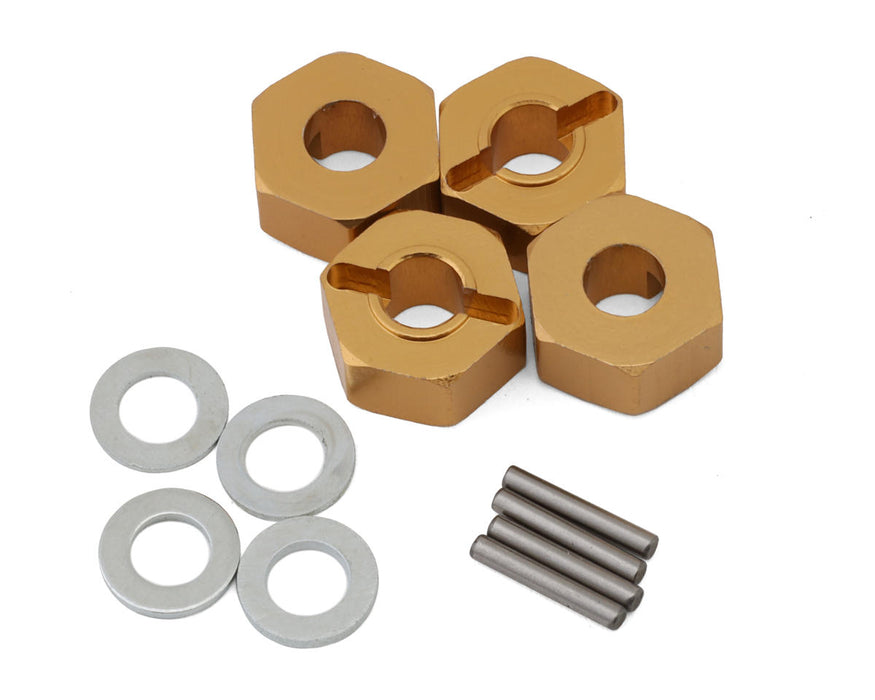 Maverick 12mm Aluminum Wheel Hex Hub Set (Gold) (4)
