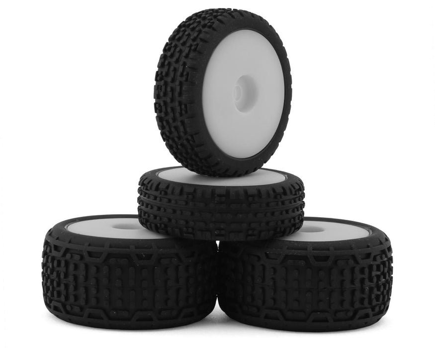 Maverick Microbe Pre-Mounted Tire Set (White) (Front/Rear)