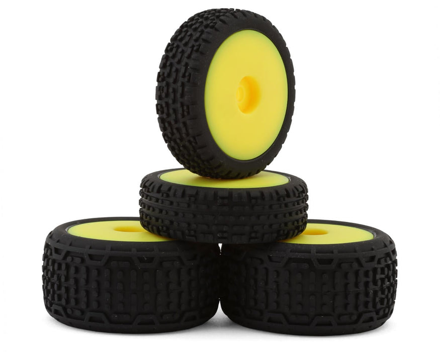 Maverick Microbe Pre-Mounted Tire Set (Yellow) (Front/Rear)
