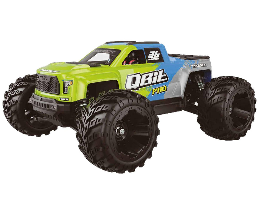 Maverick QBit MT Pro 1/16 4WD RTR Brushless Monster Truck (Green)