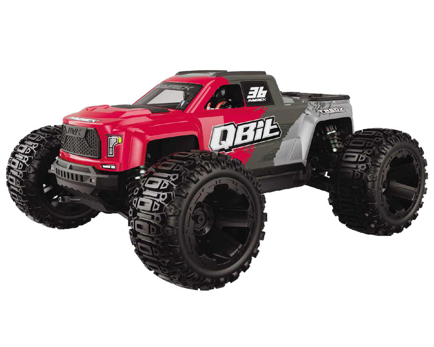 Maverick QBit MT 1/16 4WD RTR Brushed Monster Truck (Red)