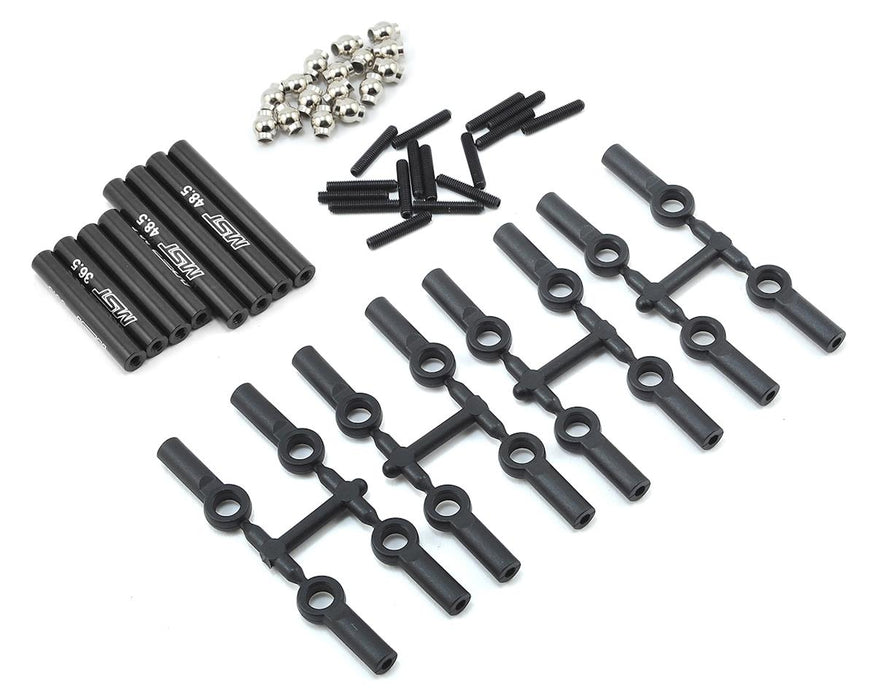 MST CMX Alum. link set (242mm) (black)