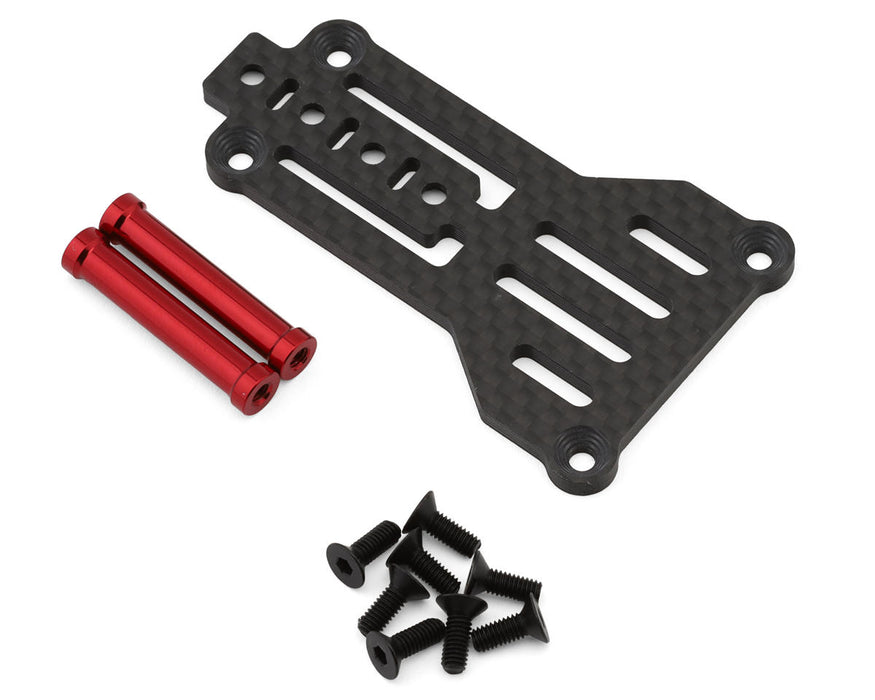 MST RMX 4 Carbon Fiber Lightweight Rear Upper Deck Mount Plate (Red)
