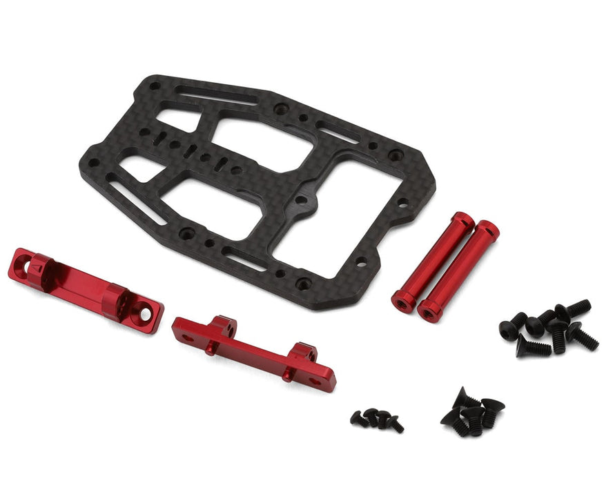 MST RMX 4 Carbon Fiber Lightweight Front Bulkhead Upper Plate Set (Red)