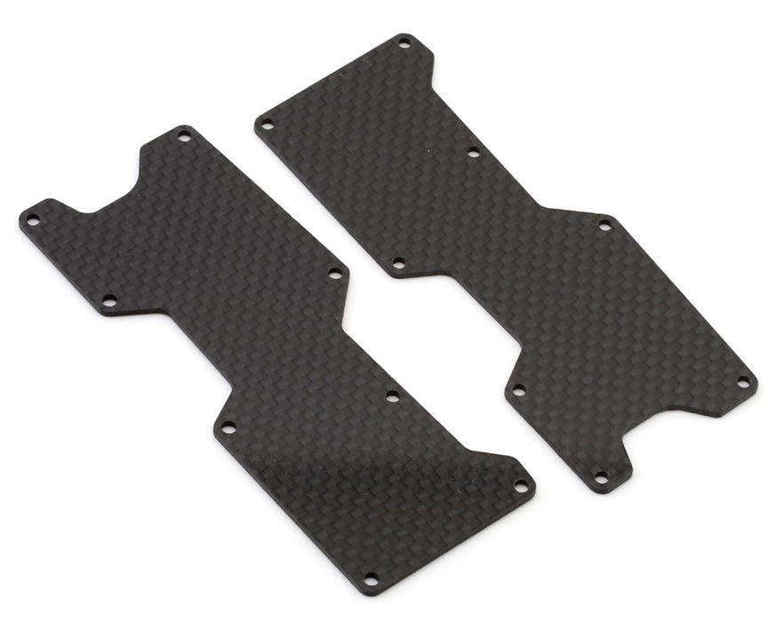 Position 1 RC HB Racing D8T Carbon Fiber Rear Arm Inserts (2) (1.5mm)