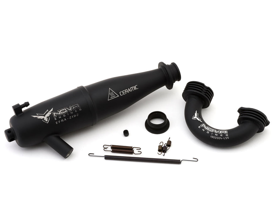 Nova Engines Kombo Off-Road Black Ceramic Coated Tuned Pipe w/Manifold