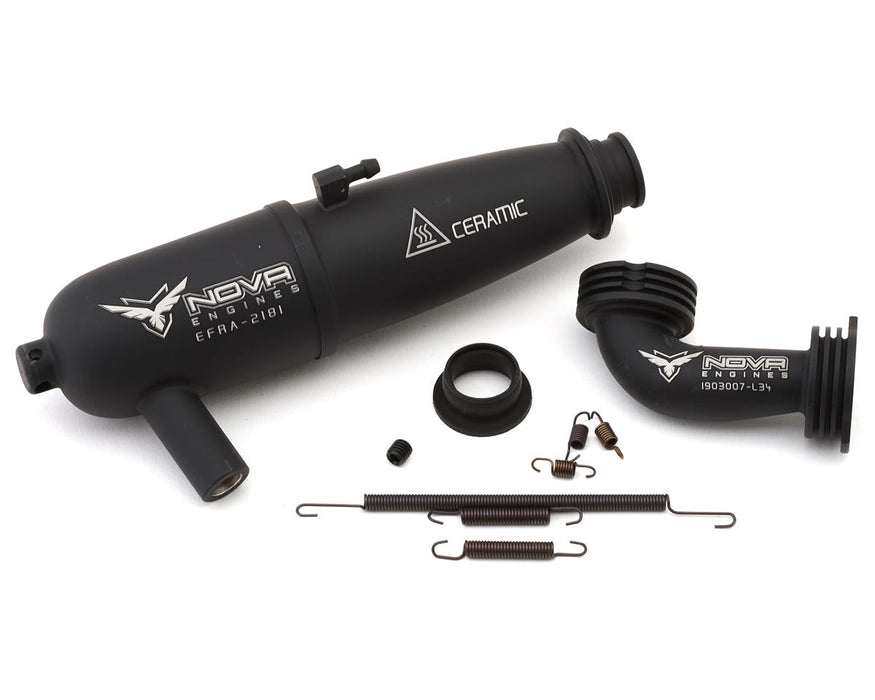 Nova Engines Kombo On-Road Black Ceramic Coated Tuned Pipe w/Manifold