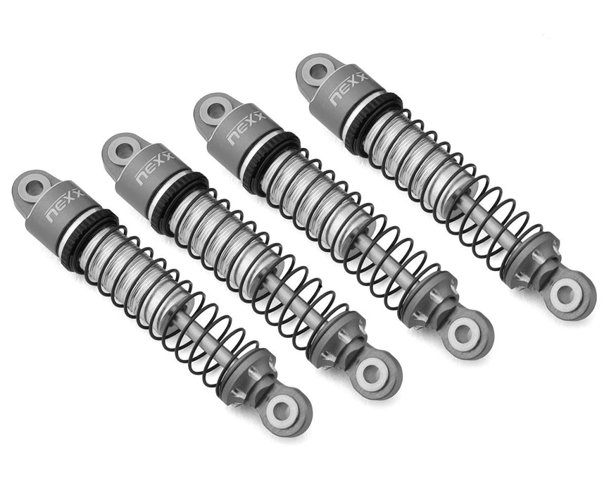 NEXX Racing 56mm Aluminum Threaded Oil-Filled Shocks (Grey) (4)