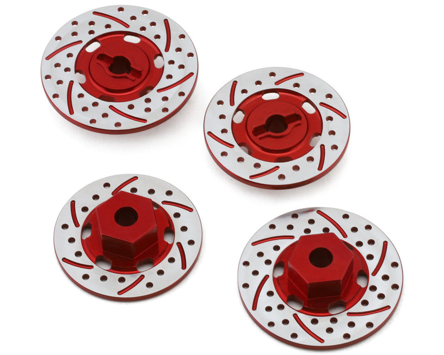 NEXX Racing 12mm Aluminum Brake Rotor Hex Hubs for Traxxas® 4-Tec® (Red) (4)