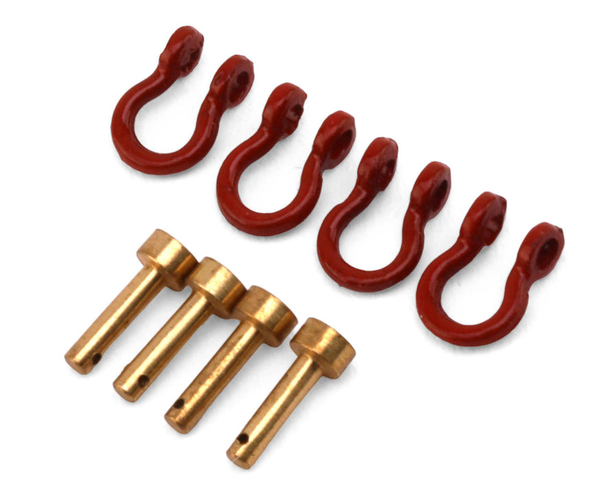 Orlandoo Hunter 1/32 Metal Scale Tow Shackles Set (Red)