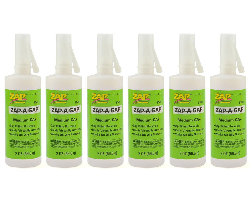 Pacer Technology Zap-A-Gap CA+ Box Set (6) (Medium) (2oz)