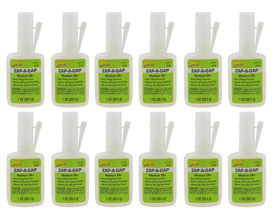 Pacer Technology Zap-A-Gap CA+ Box Set (12) (Medium) (1oz)