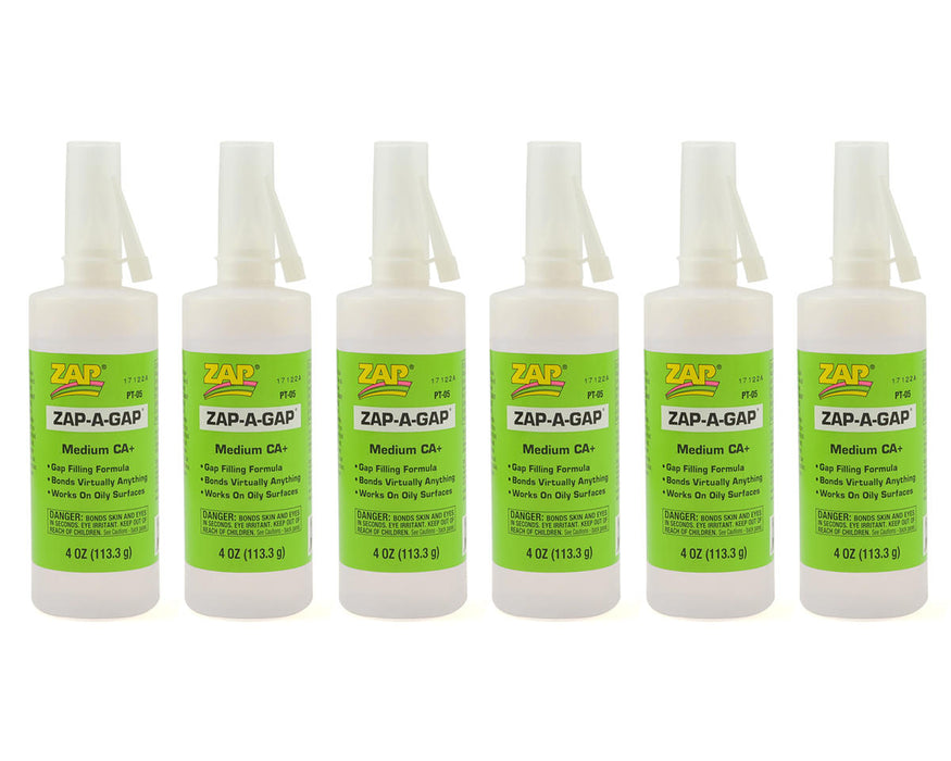 Pacer Technology Zap-A-Gap CA+ Box Set (6) (Medium) (4oz)