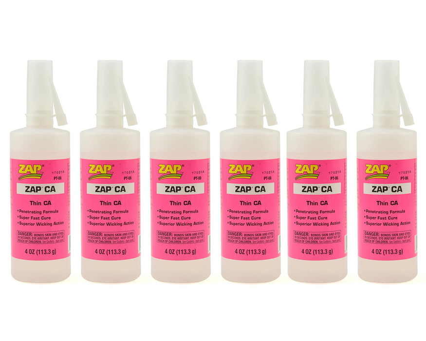 Pacer Technology Zap CA Glue Box Set (6) (Thin) (4oz)