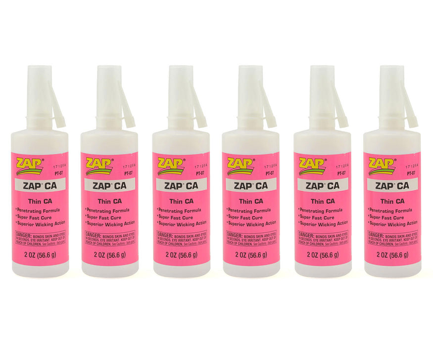 Pacer Technology Zap CA Glue Box Set (6) (Thin) (2oz)