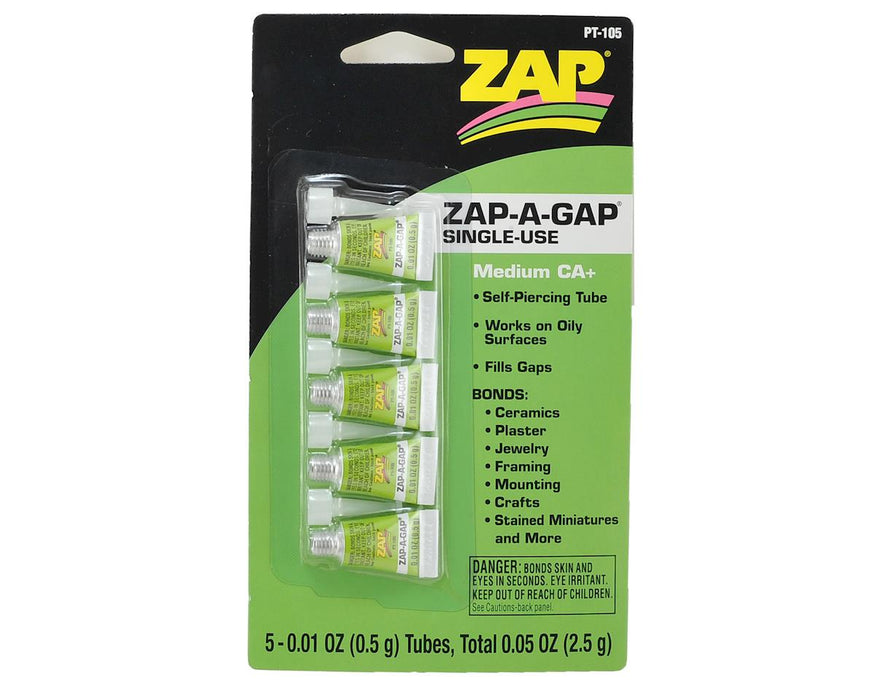 Pacer Technology Zap-A-Gap CA+ Glue (5) (Medium) (.18oz)