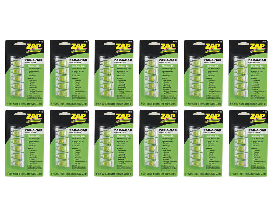 Pacer Technology Zap-A-Gap CA+ Glue Box Set (60) (Medium) (.18oz)