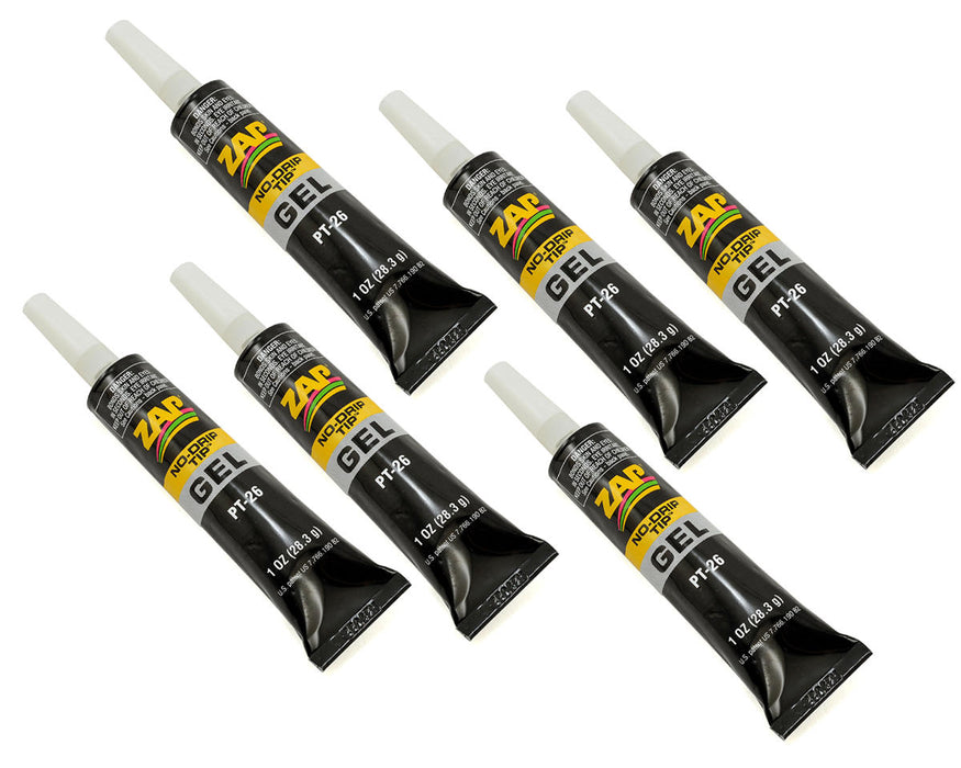 Pacer Technology Zap Gel CA Glue Box Set (6) (Gel) (1oz)
