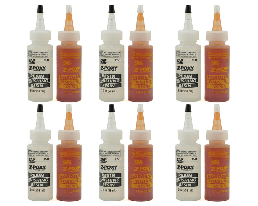 Pacer Technology Zap Z-poxy 2-Part Finishing Resin Box Set (6) (4oz)