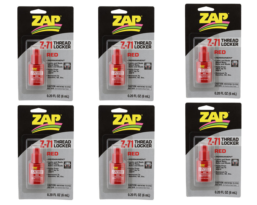 Pacer Technology Z-71 Red Thread Locker (6) (0.2oz)