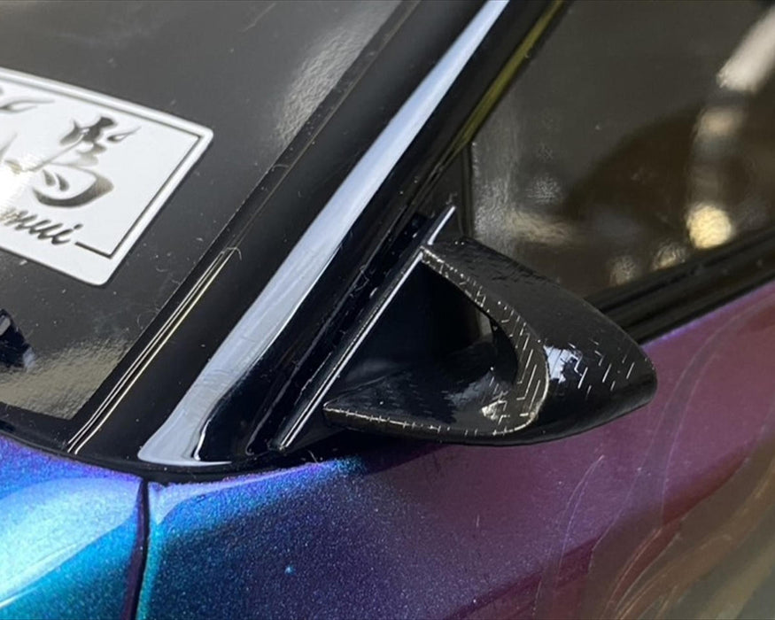 Pandora RC 1/10 Scale Side Mirror Set (Aero Type 2) (Carbon Style)