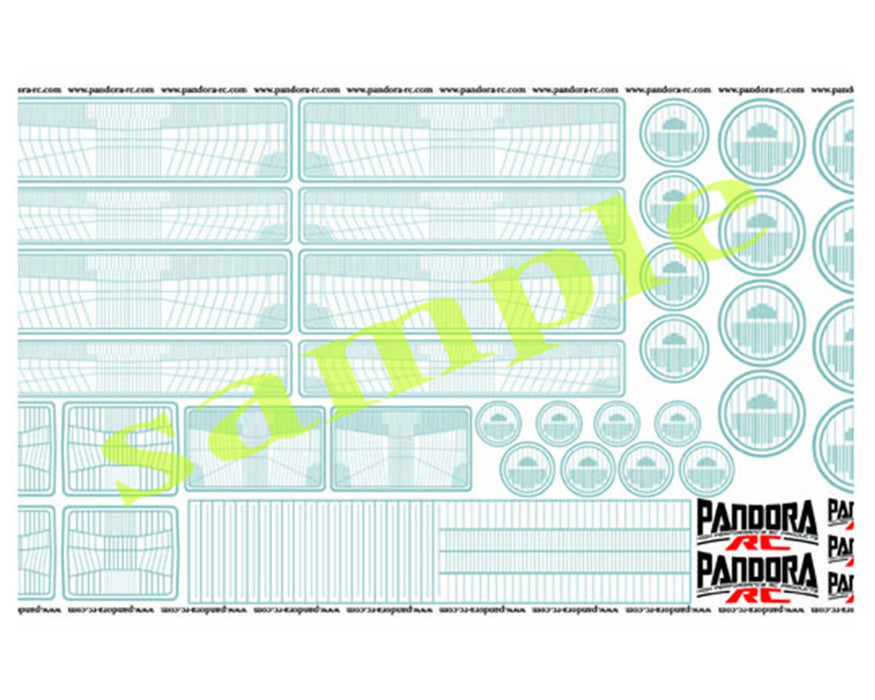 Pandora RC 1/10 Scale 3D Graphic Headlight Decal Sheet
