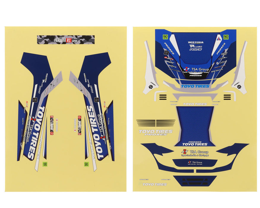 Pandora RC 1/10 Scale Decal Sheet (TOYO TIRES/Jin Horino SPEC)