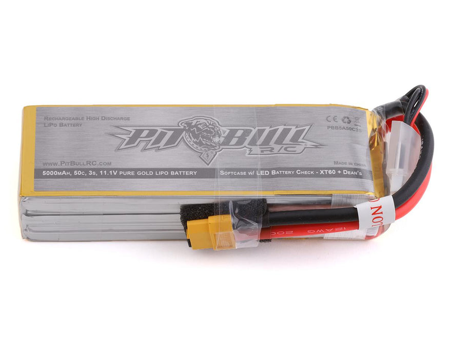 Pit Bull Tires Pure Gold 3S 50C Softcase LiPo Battery (11.1V/5000mAh)