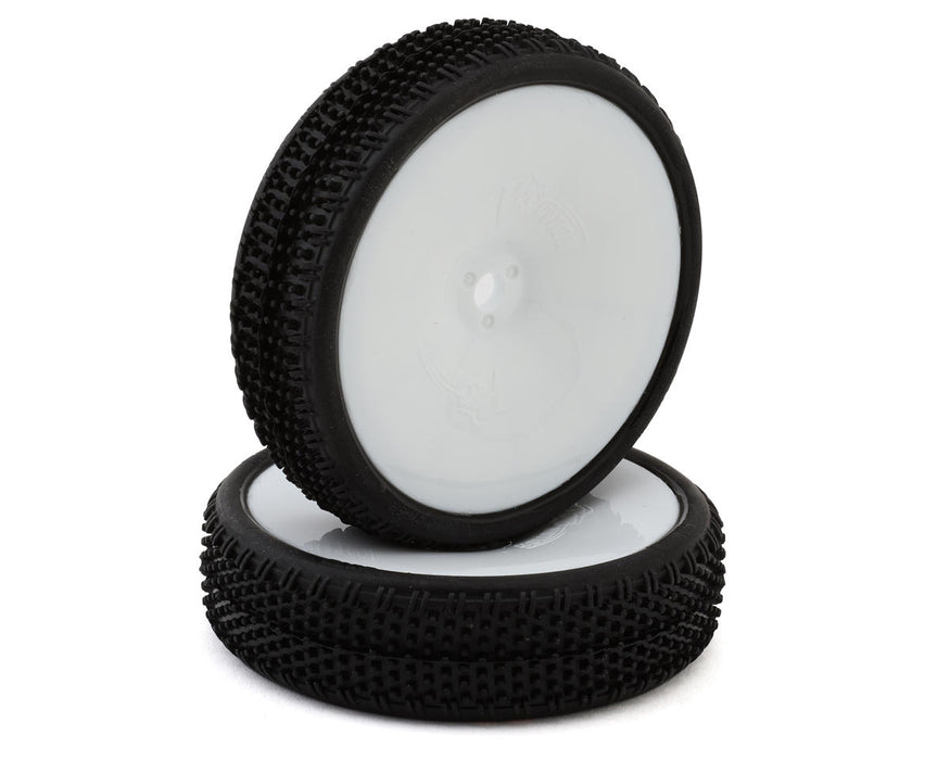 Pro-Motion Viper 2.2" 2WD Front LP Carpet 1/10 Pre-Mounted Buggy Tires (White)