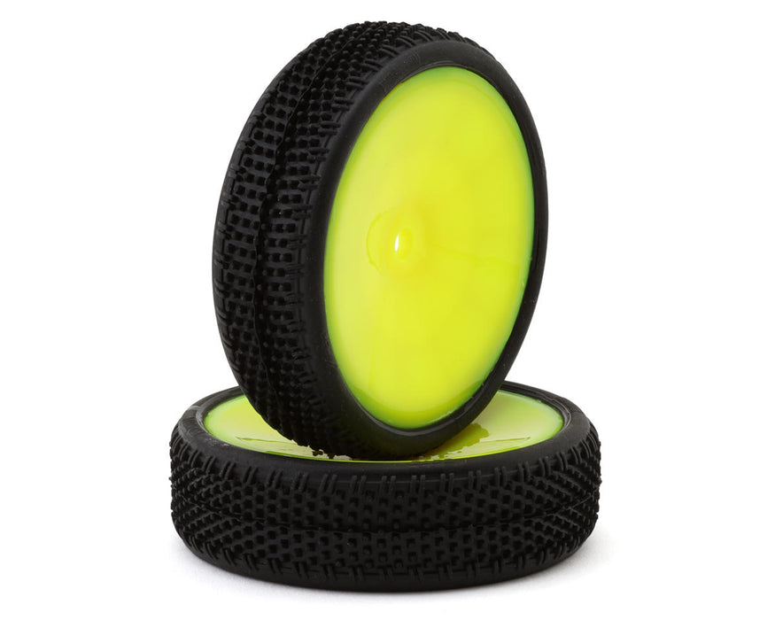 Pro-Motion Viper 2.2" 2WD Front LP Carpet 1/10 Pre-Mounted Buggy Tires (Yellow)