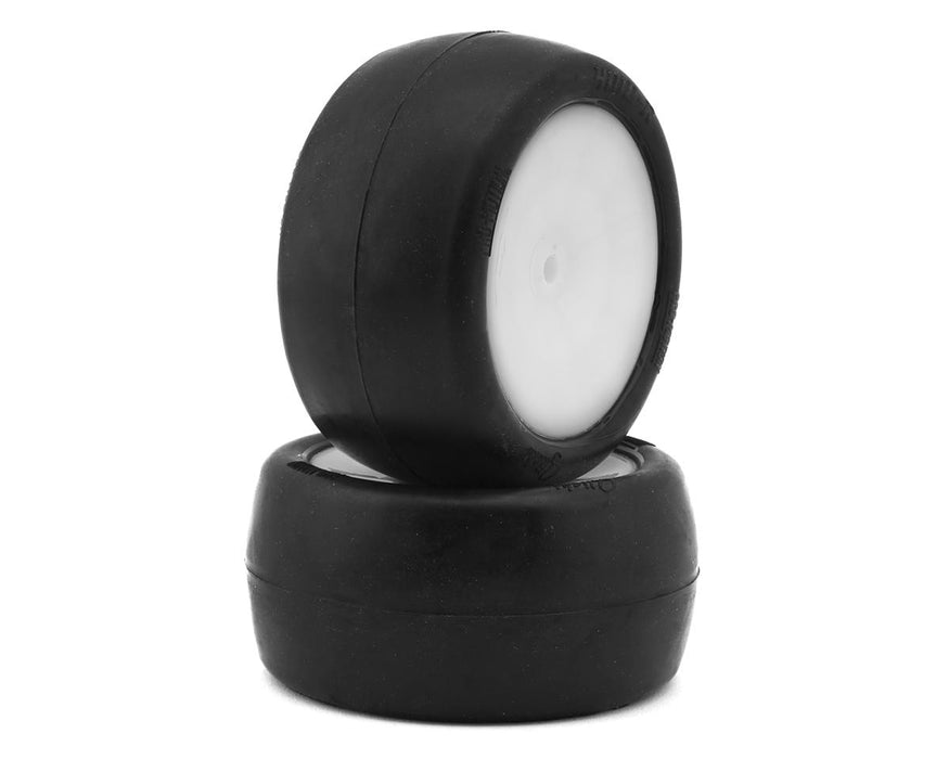 Pro-Motion Slick 2.2" 2WD/4WD Rear 1/10 Pre-Mounted Buggy Tires (White) (2)